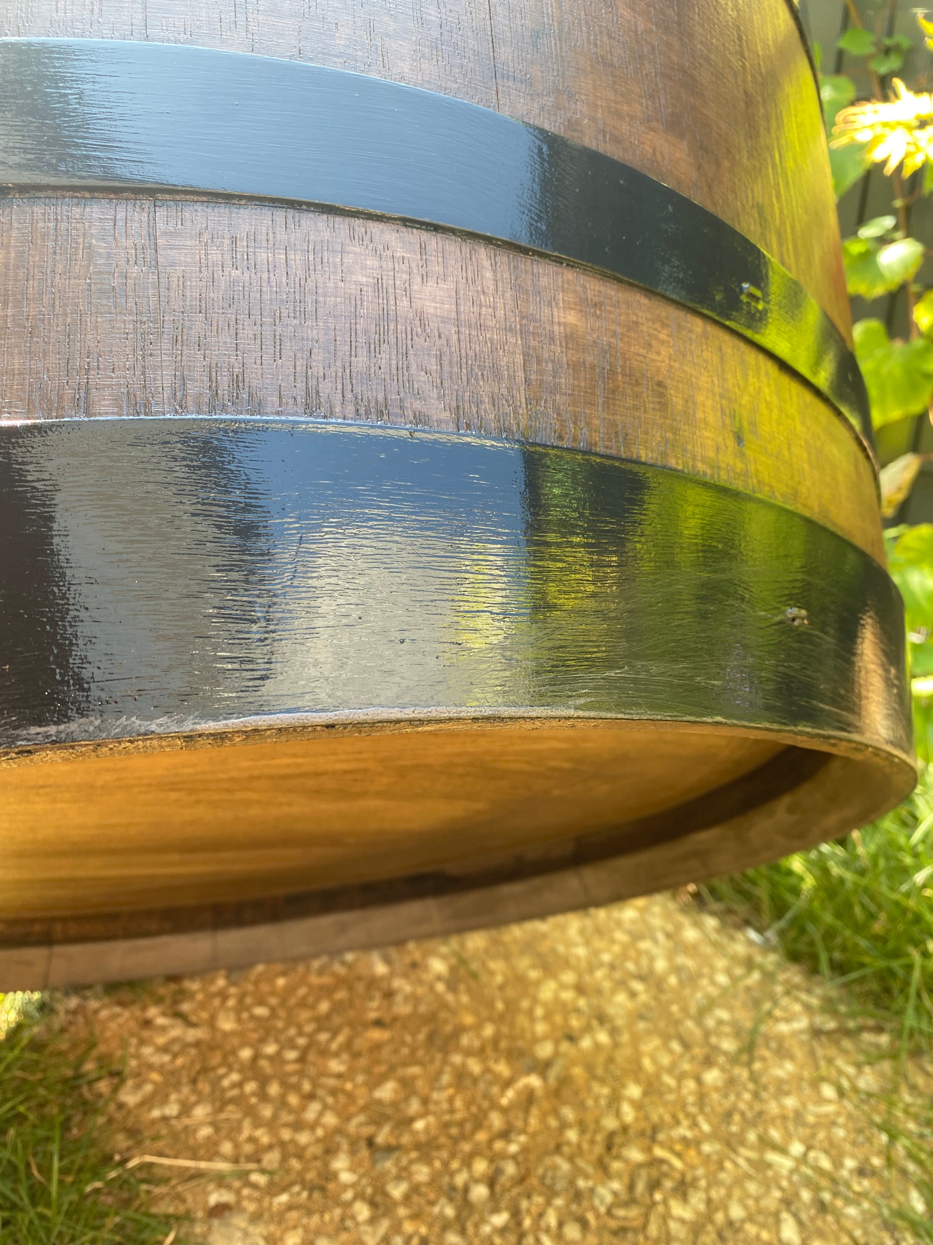 Jardinière Demi-Tonneau en Chêne