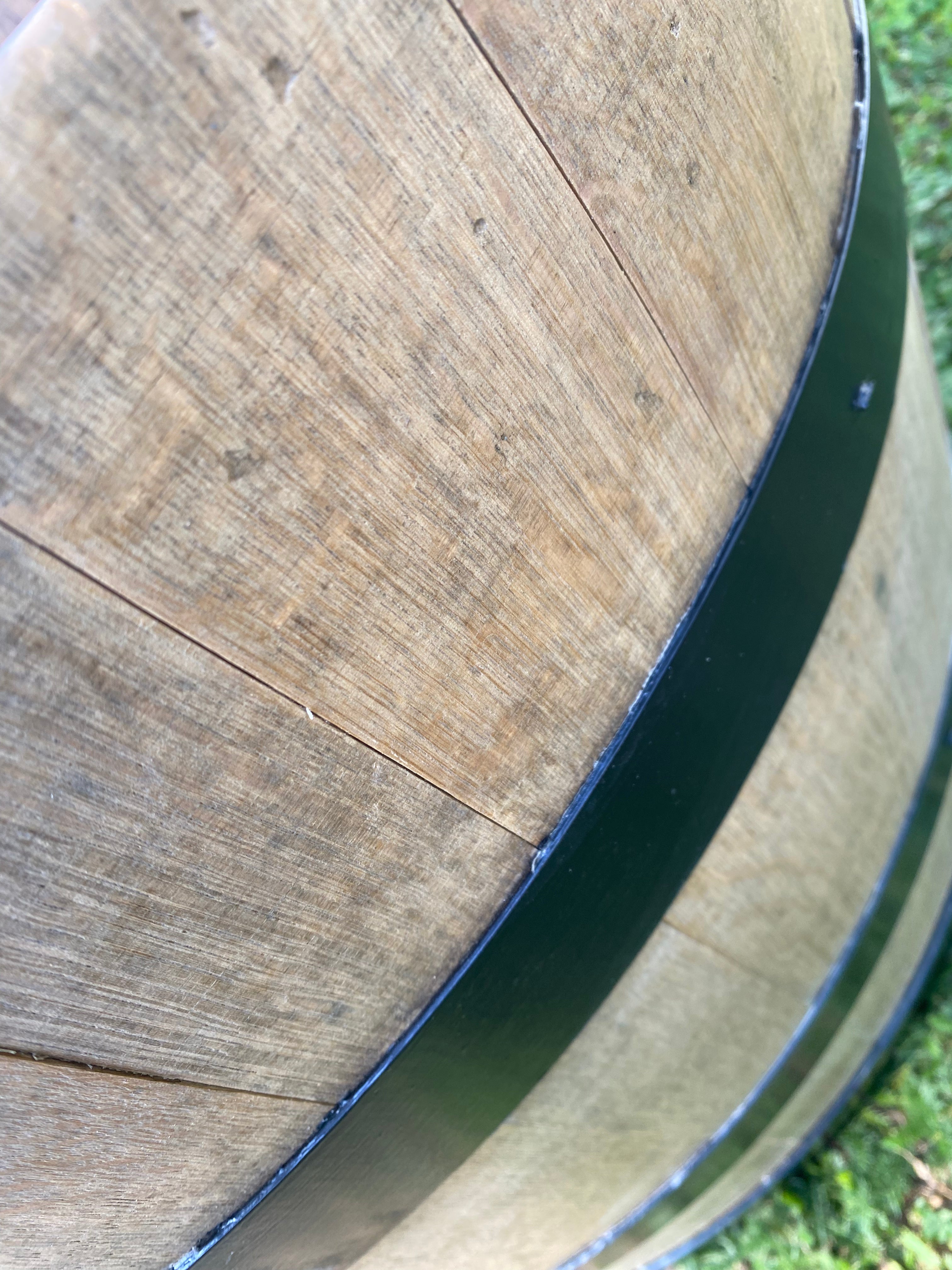 Jardinière Jardinière Demi-Tonneau en Chêne couleur clair