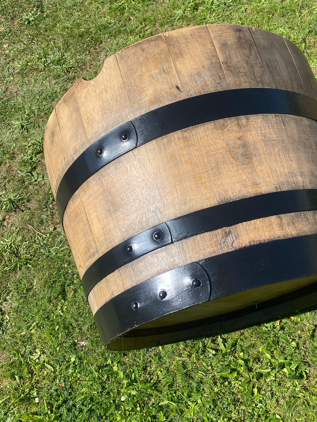 Jardinière Jardinière Demi-Tonneau en Chêne couleur clair