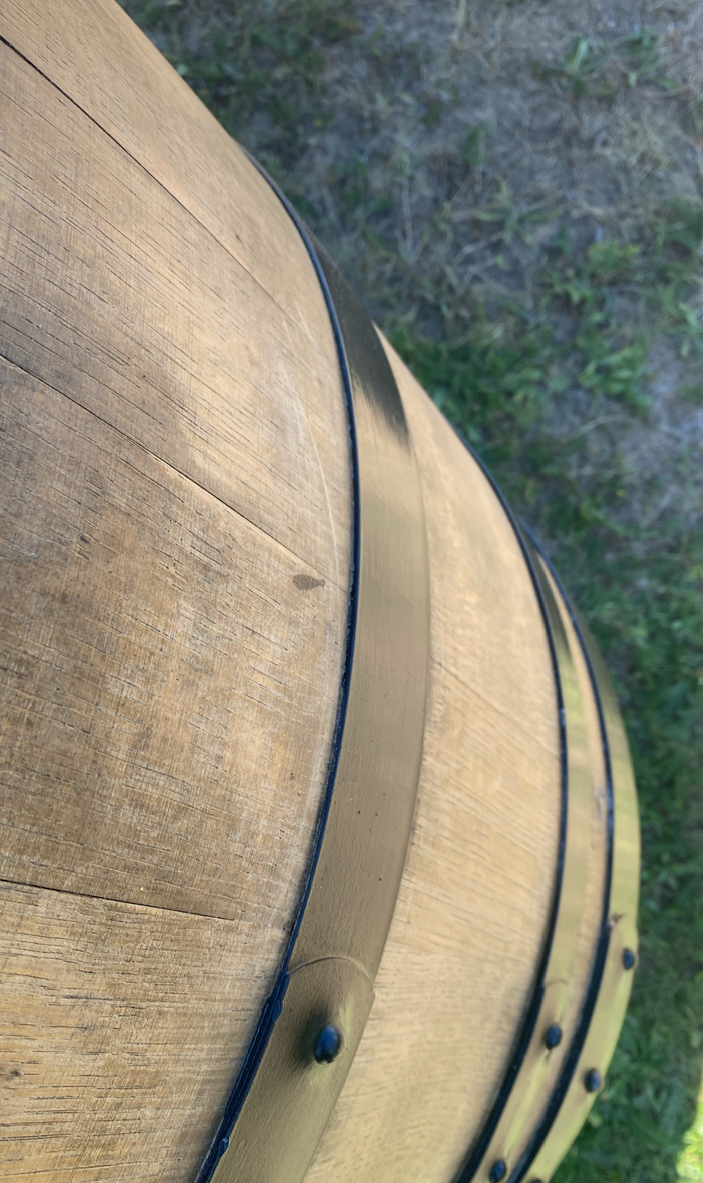 Jardinière Jardinière Demi-Tonneau en Chêne couleur clair