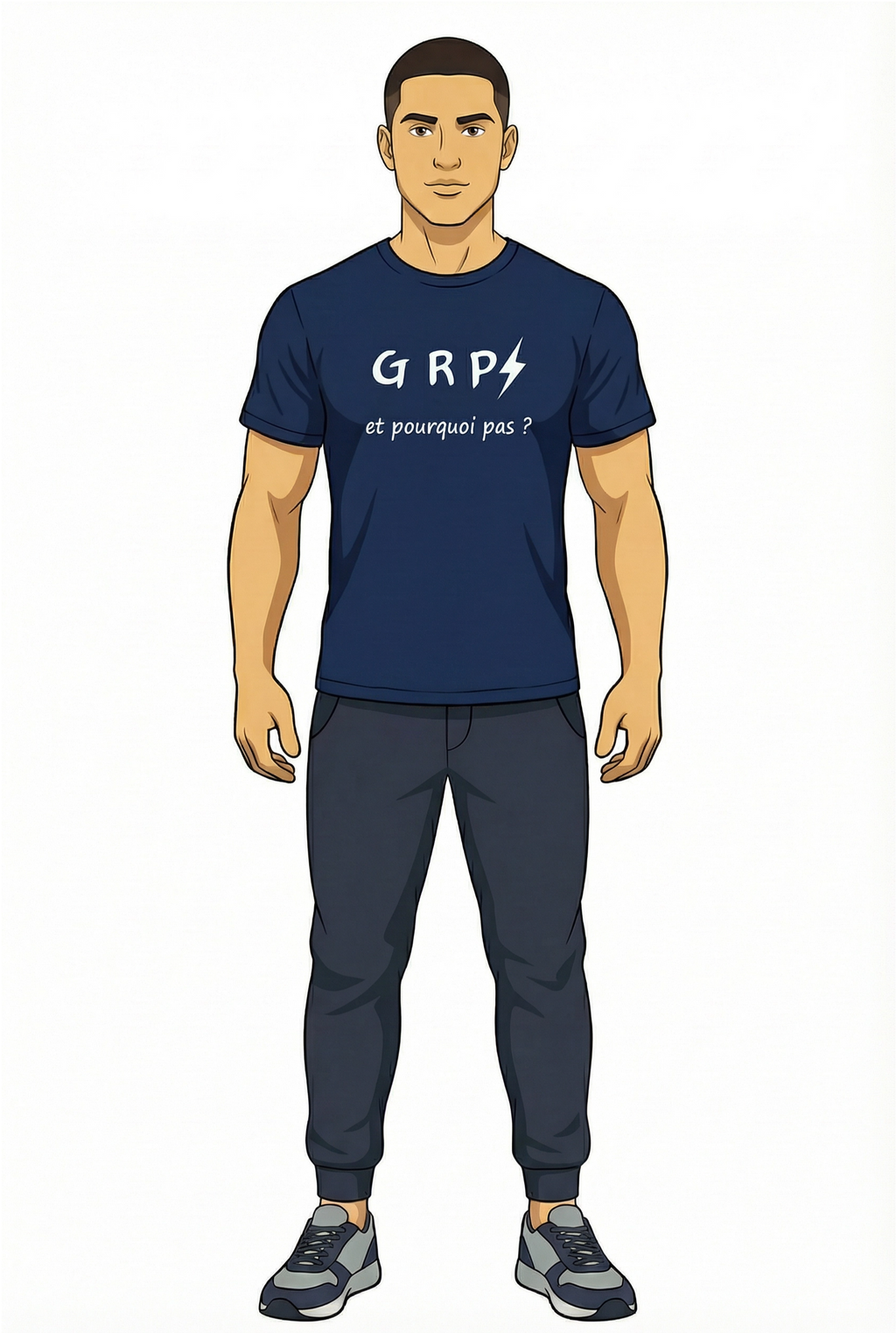 T-shirt GRP⚡ "et pourquoi pas ?" — Marine