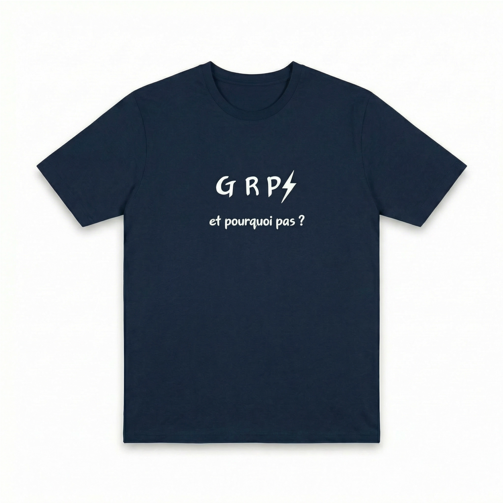 T-shirt GRP⚡ "et pourquoi pas ?" — Marine