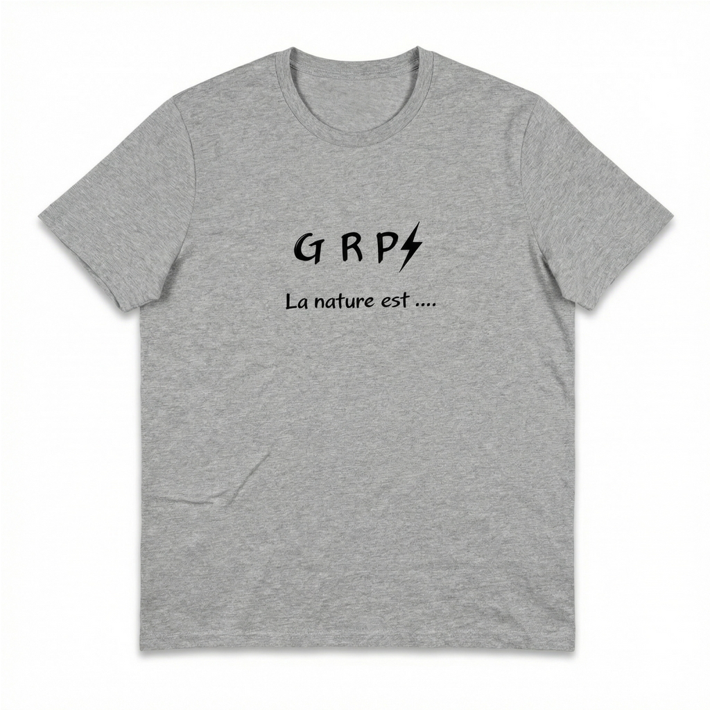 T-shirt GRP⚡ "La nature est ...." — Gris chiné