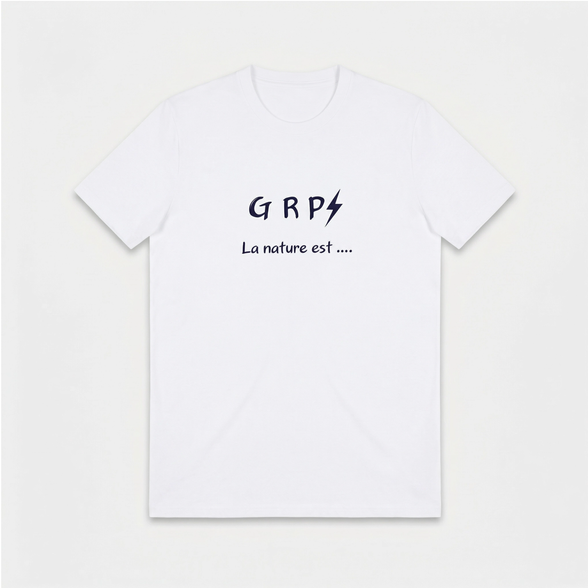 T-shirt GRP⚡ "La nature est ...." — Blanc